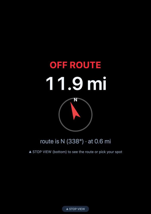 Ride Mode off route